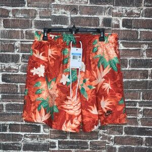 Nike Club Mens Size Medium Flow Floral Lined Woven 6” Shorts HV4610 846 NWT